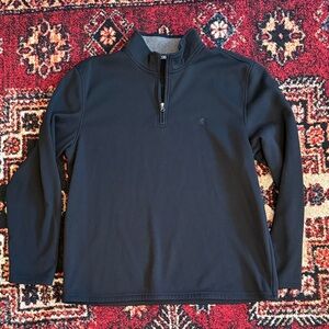 Black Fllece Quarter-Zip Pullover